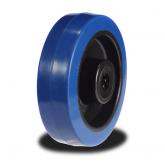 125mm Blue Elastic Rubber Wheel Only with 12mm ( Roller Bearing ) Bore