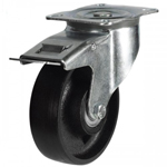 125mm Heavy Castors Plate Fix Cast Iron Wheel