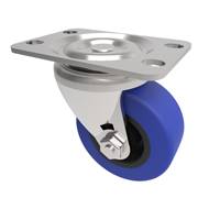 50mm Industrial Castors with Blue Rubber Wheel
