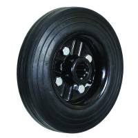 300mm Steel Centre, Rubber Tyred Trolley Wheel With 25.4 Roller Bearing Bore