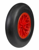 400mm Puncture Proof Wheel Plastic Centre Ribbed Tread (4.80 / 4.00-8 Tyre)