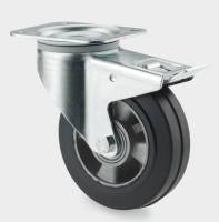 200mm Swivel & Braked Castors with  Rubber/Aluminium Tyre