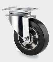 200mm Swivel Castors with  Rubber/Aluminium Tyre