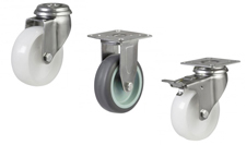 50mm Stainless Steel Castors With Nylon Or Grey Rubber Wheels