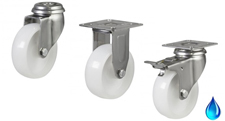 50mm Stainless Steel Castors With Nylon Wheels